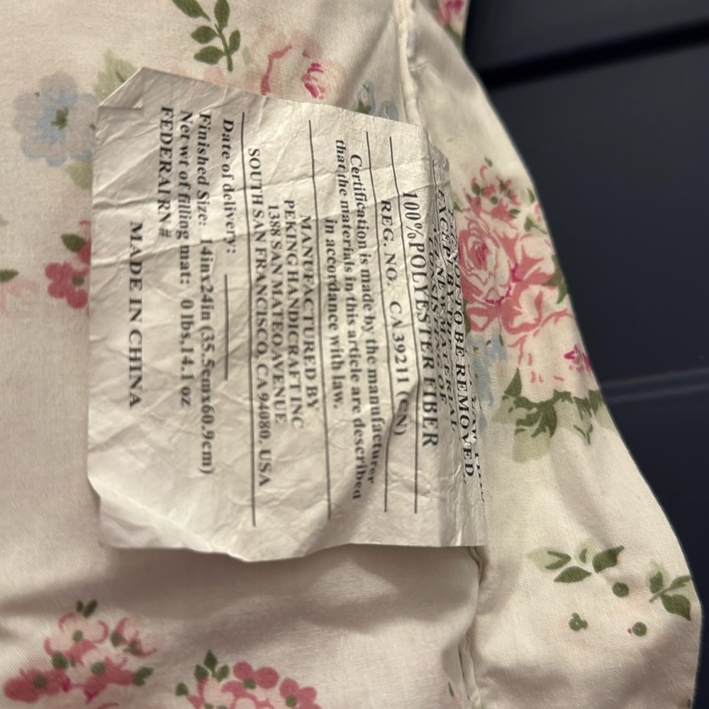 Simply Shabby Chic Pastel Floral Pillow - Picture 2 of 3